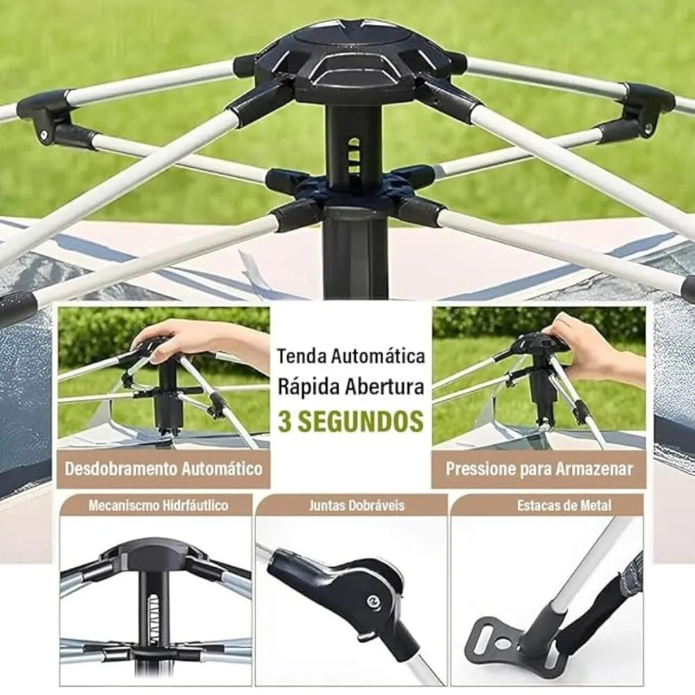 Barraca Cabana Camping Portátil para Atividades ao Ar Livre