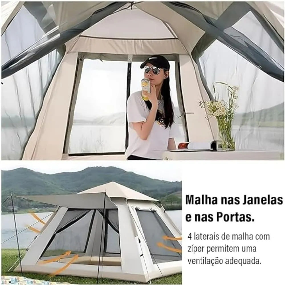 Barraca Cabana Camping Portátil para Atividades ao Ar Livre